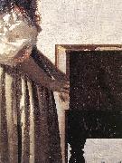 VERMEER VAN DELFT, Jan Lady Standing at a Virginal (detail) wer USA oil painting reproduction